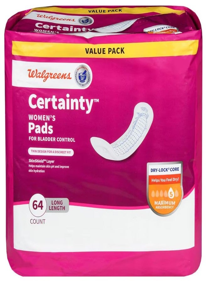 Walgreens Certainty Bladder Protection Pads, Large 64 ea - Image 1